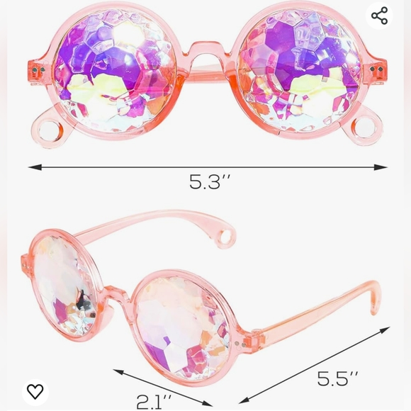 Rave Kaleidoscope Glasses, 2PCS Holographic - Picture 2 of 4